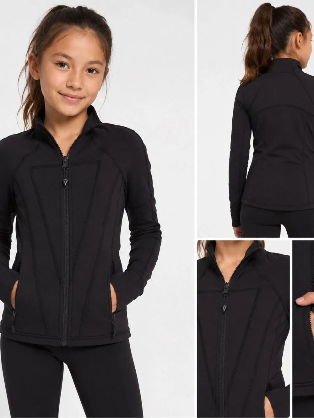 Ivivva by Lululemon Black Define Jacket Kids 10 Fits Adult 2 🖤🍋✨